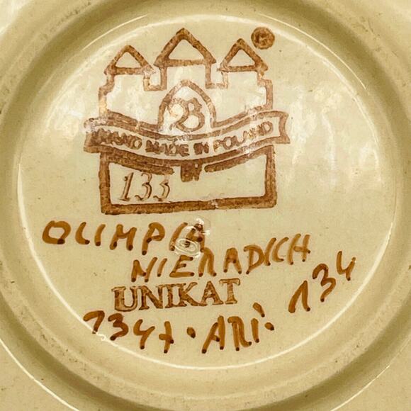 Polish Pottery Medium Bowl with Handles (Poppies All Around) - Picture 7 of 7